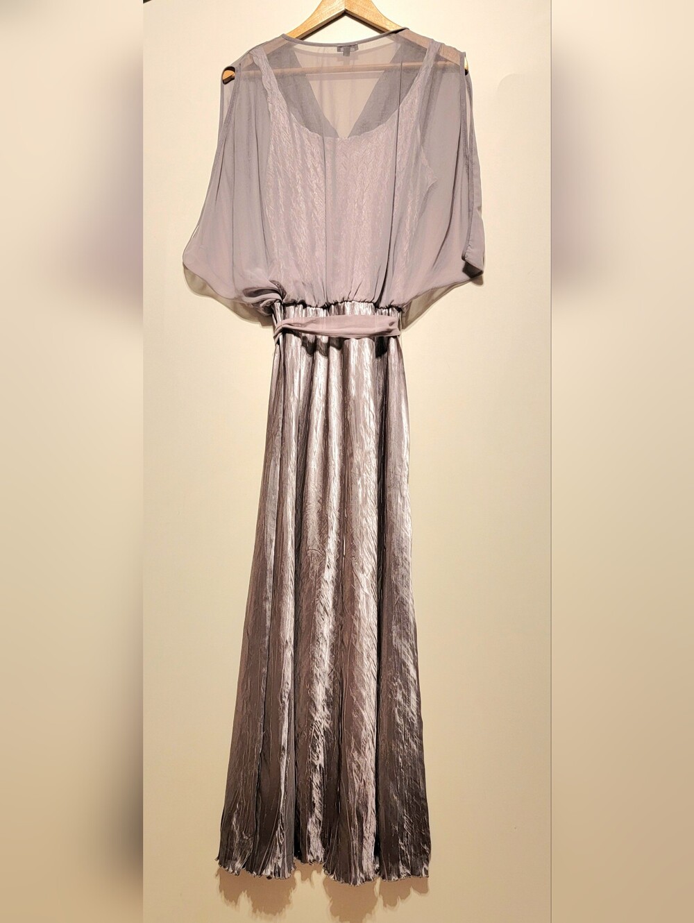 R&M Richards Lavender Draped Evening Dress Women Size M